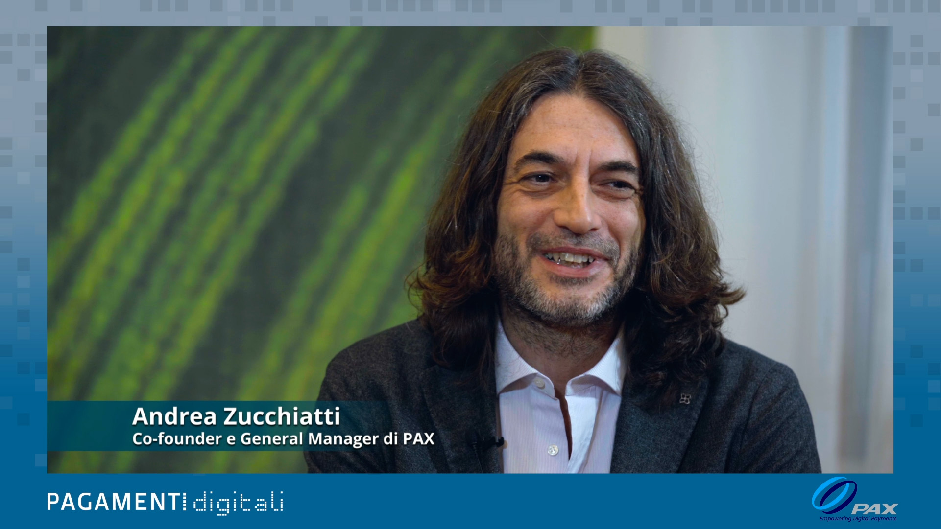 Andrea Zucchiatti di Pax, screenshot della videointervista
