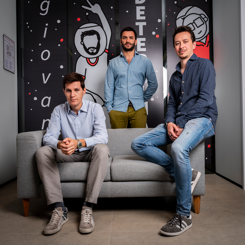 I fondatori di Satispay Alberto Dalmasso, Dario Brignone e Samuele Pinta.